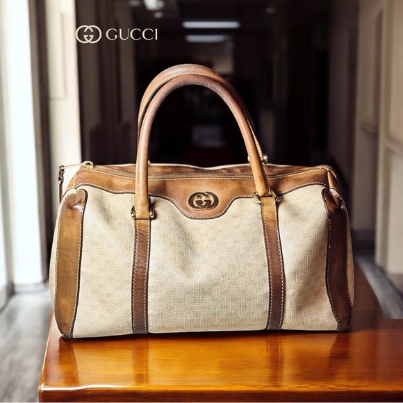 Gucci Tan and Brown Tote Bag - Picture 1 of 10